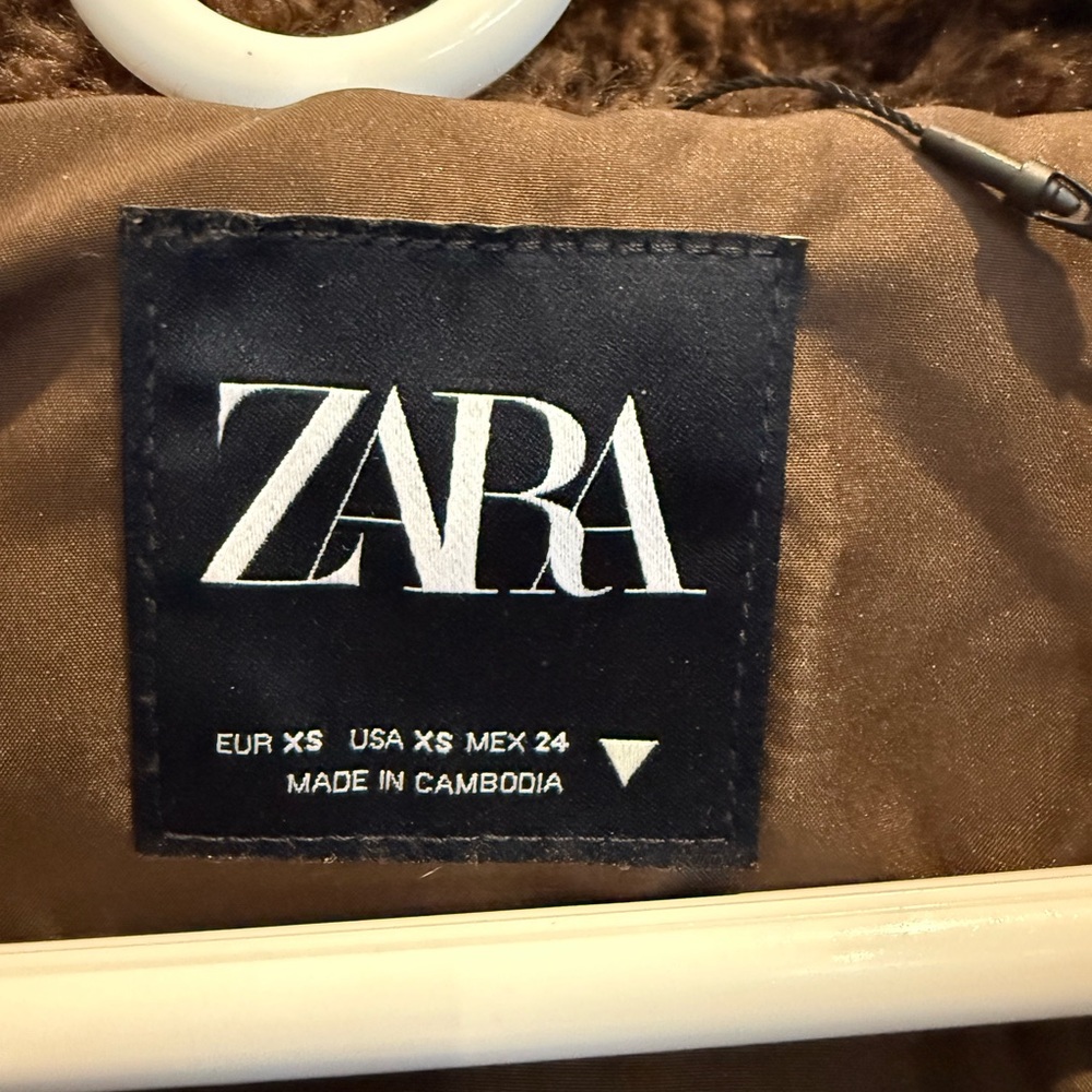 Zara Dark Brown Teddy Jacket - Picture 5 of 5